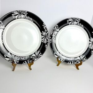 Retired  Lenox Dogwood Point Designed By Kate Spade Dinner Plates 11 3/8” Set 2
